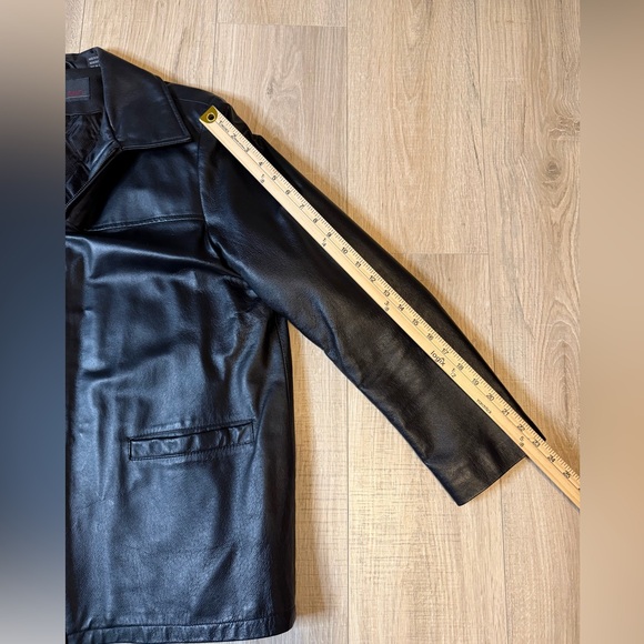 Phase Two size L Men's Black Leather Jacket - Picture 11 of 13